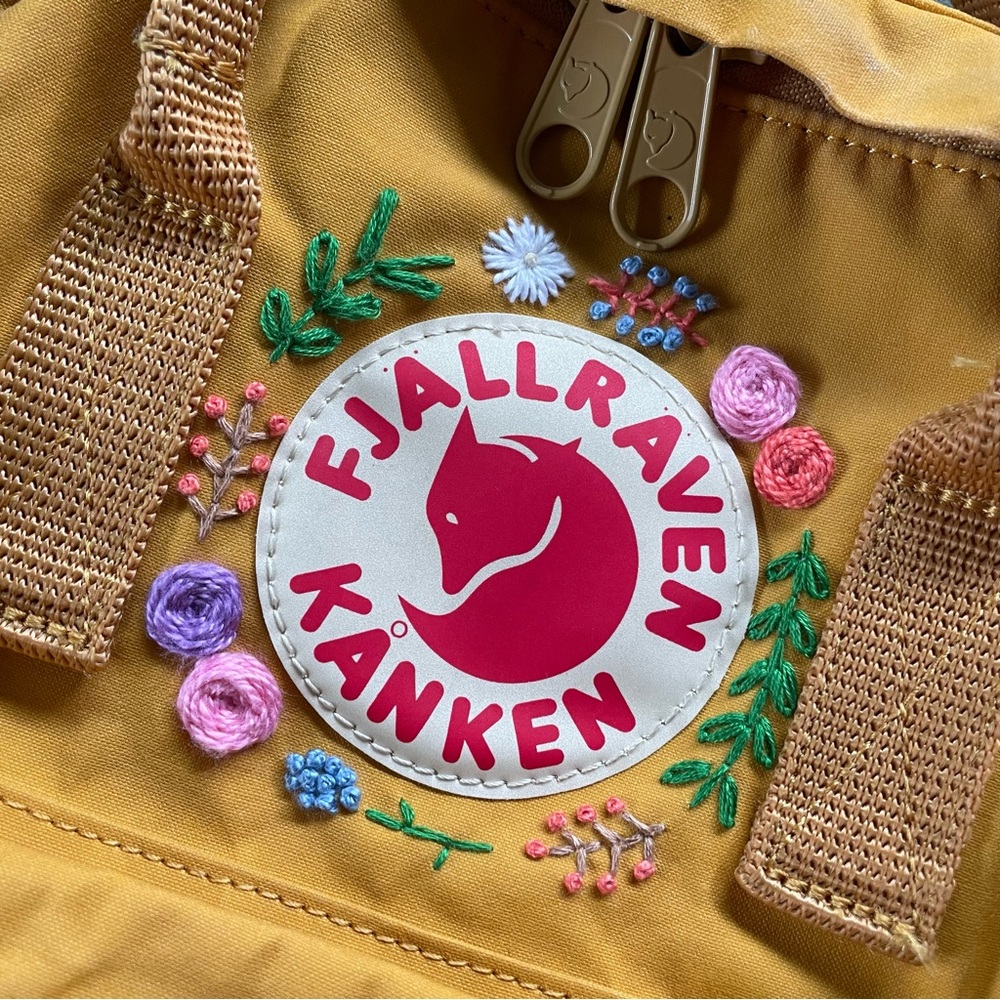 Hand Embroidered Fjallraven Kanken